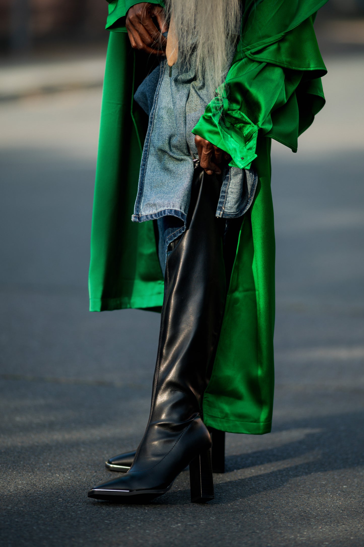 Over the Knee Black Boots - UKAI