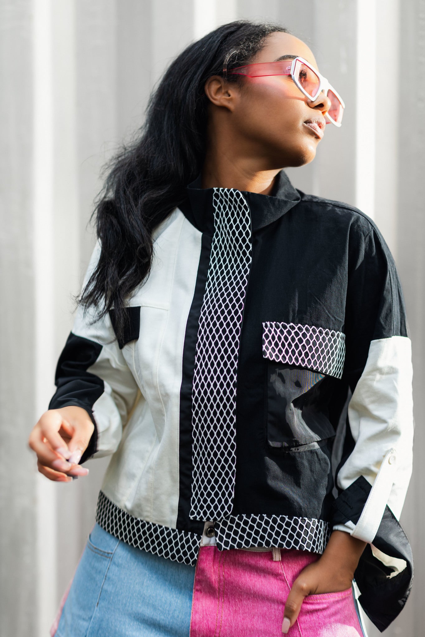 Crop B&W Jacket - UKAI