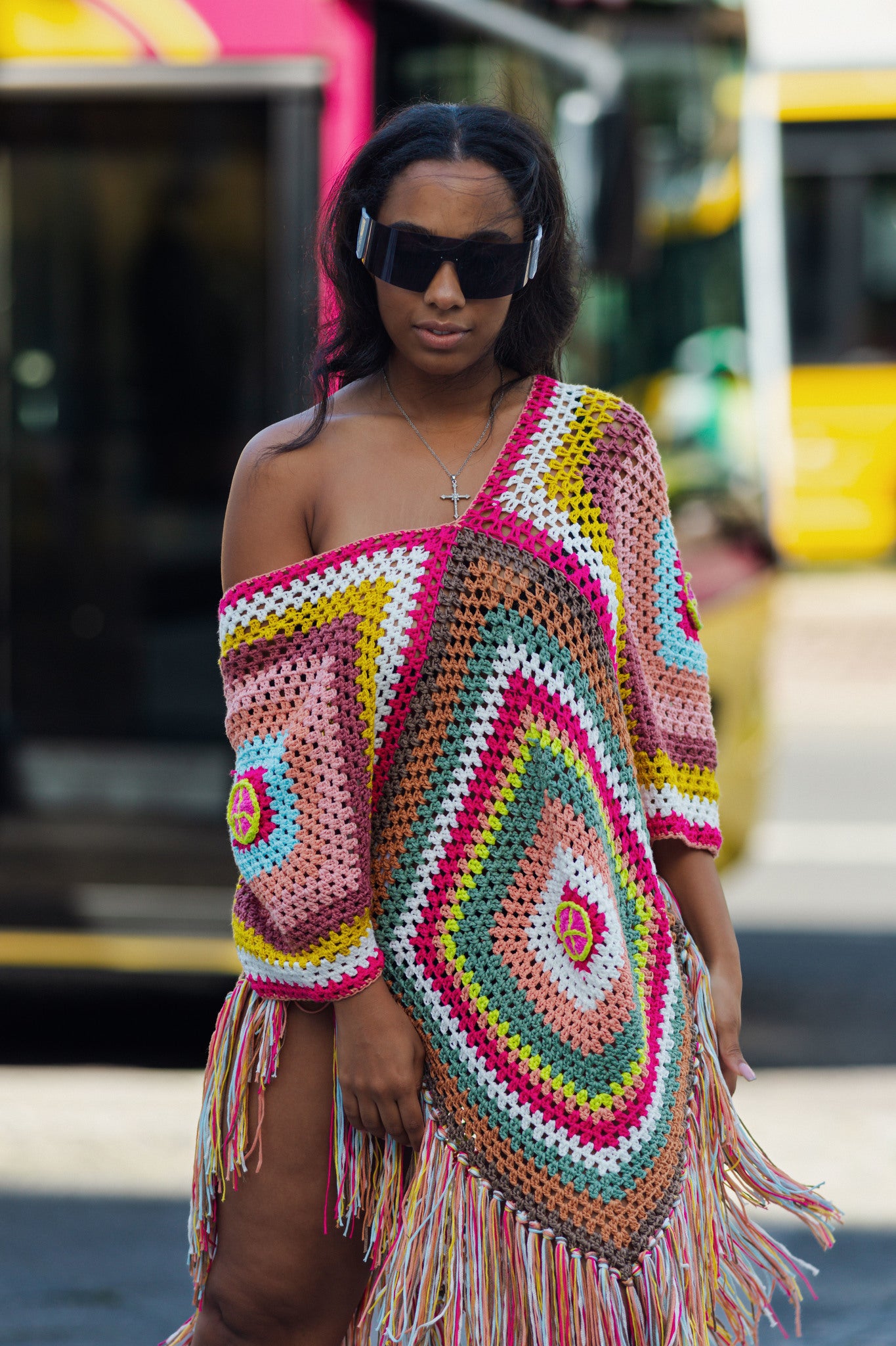 Knit Poncho - UKAI