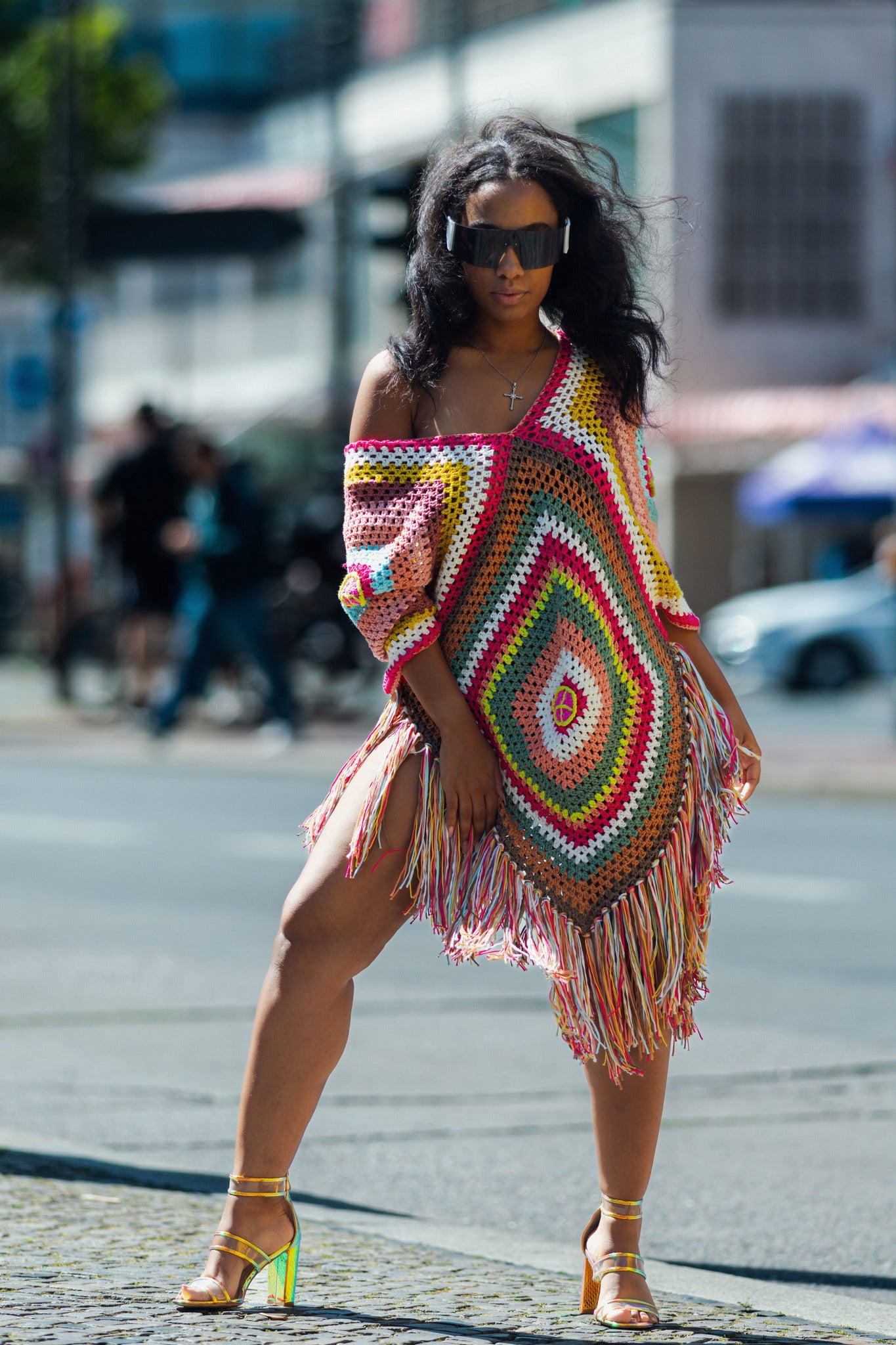 Knit Poncho - UKAI