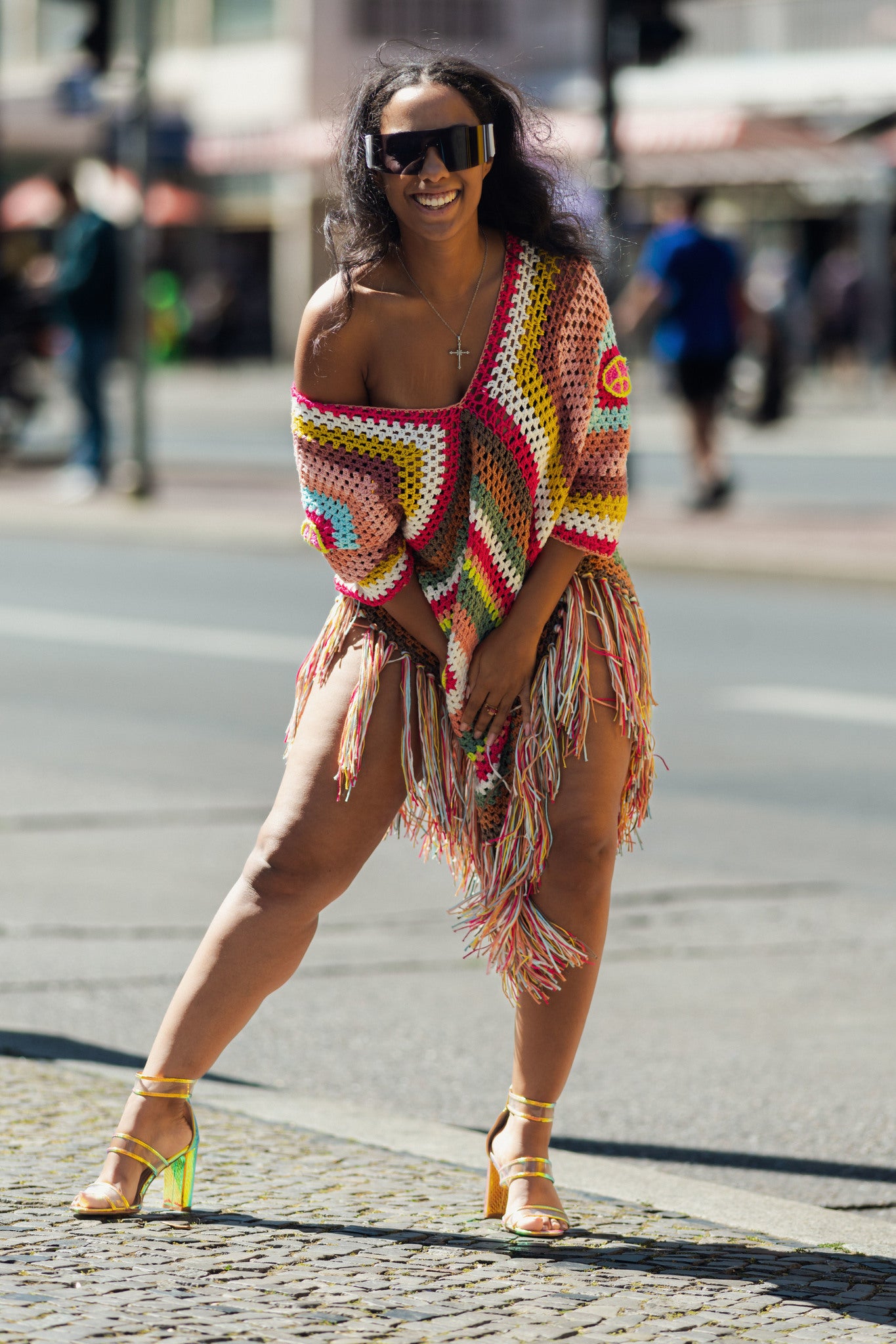 Knit Poncho - UKAI