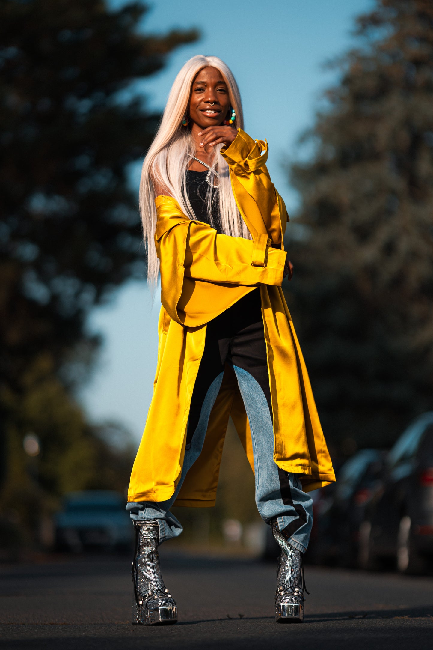 Silky Elegant Trench Coat - UKAI