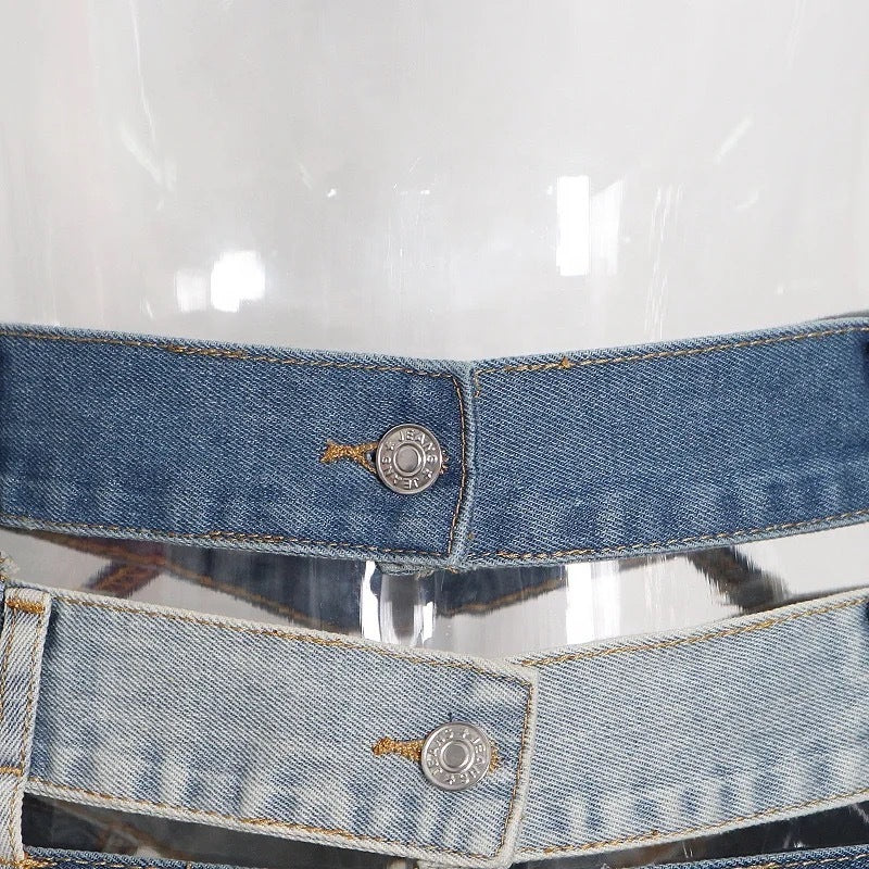 Botton Up Denim Skirt - UKAI