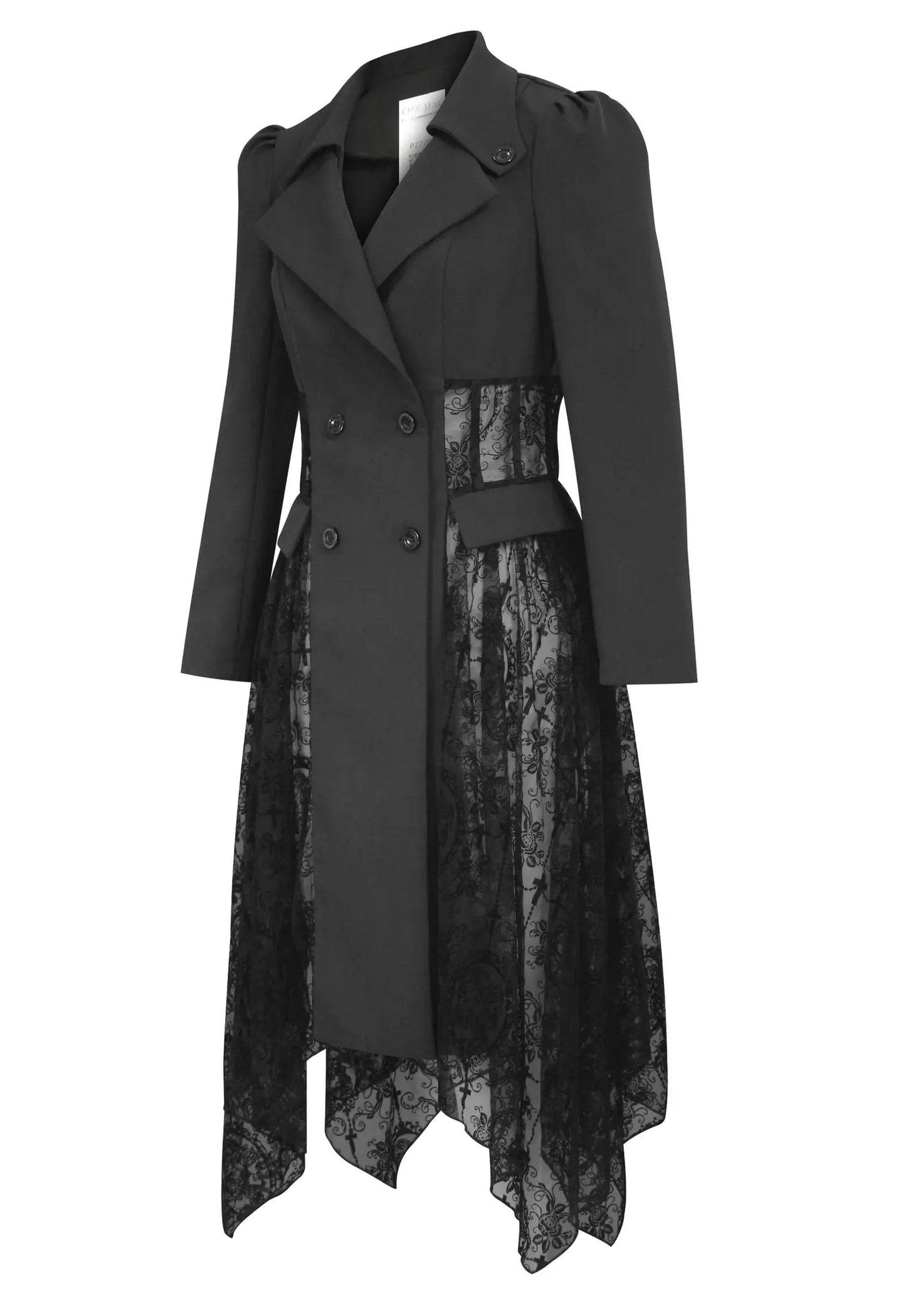 UKÃI - Trenchjacke Aus Spitze In Schwarz
