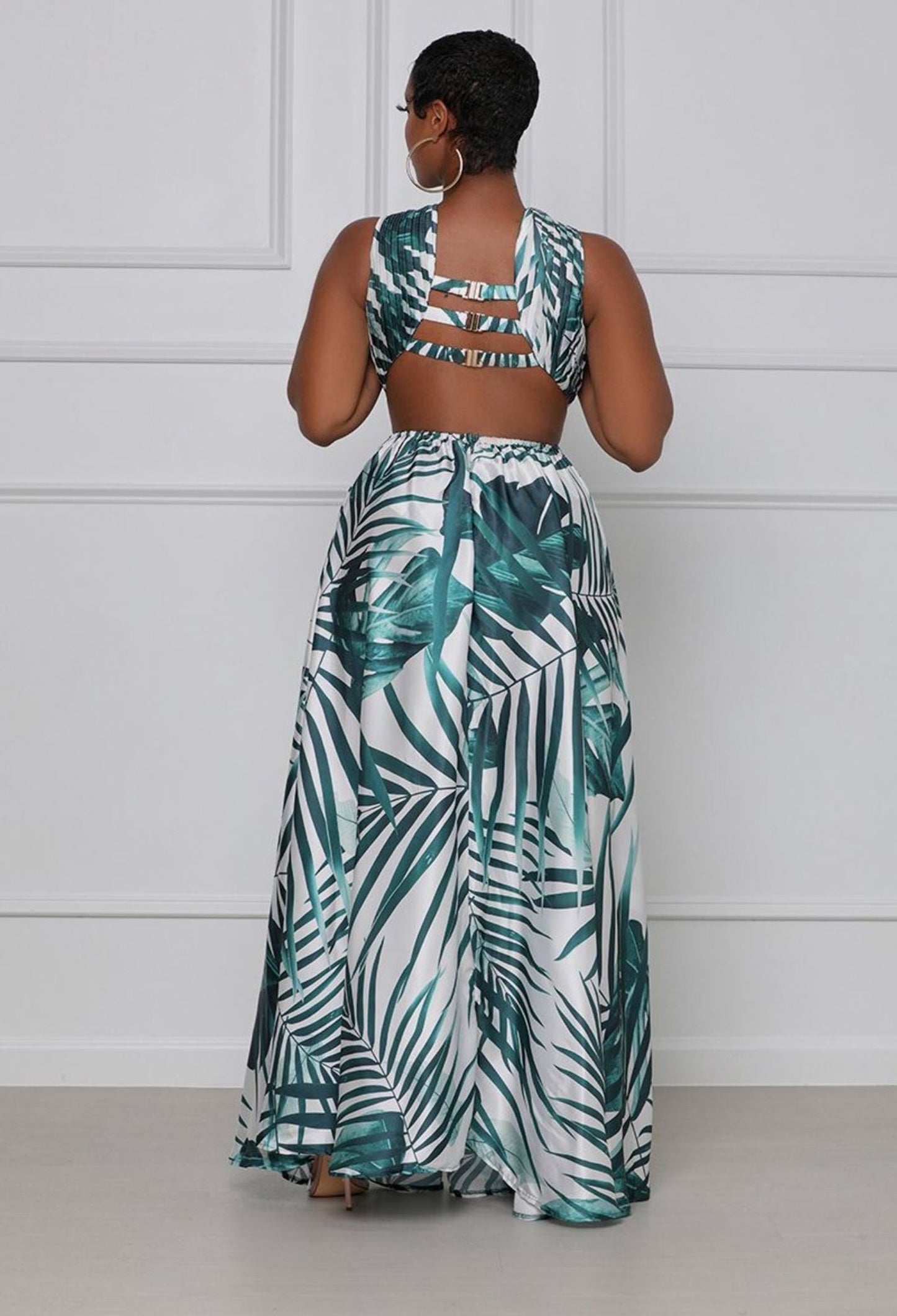 Maxikleid (Grün-Multi)
