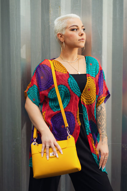 Leather Bag Yellow - UKAI