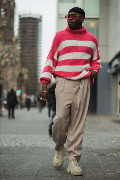 Striped Cozy Sweater - UKAI
